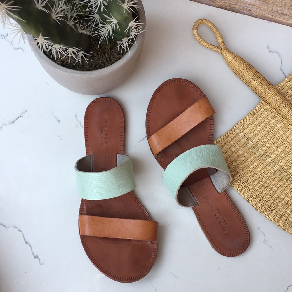 Joie A La Pliage || Leather Slide ‘Sable 2’ Sandal